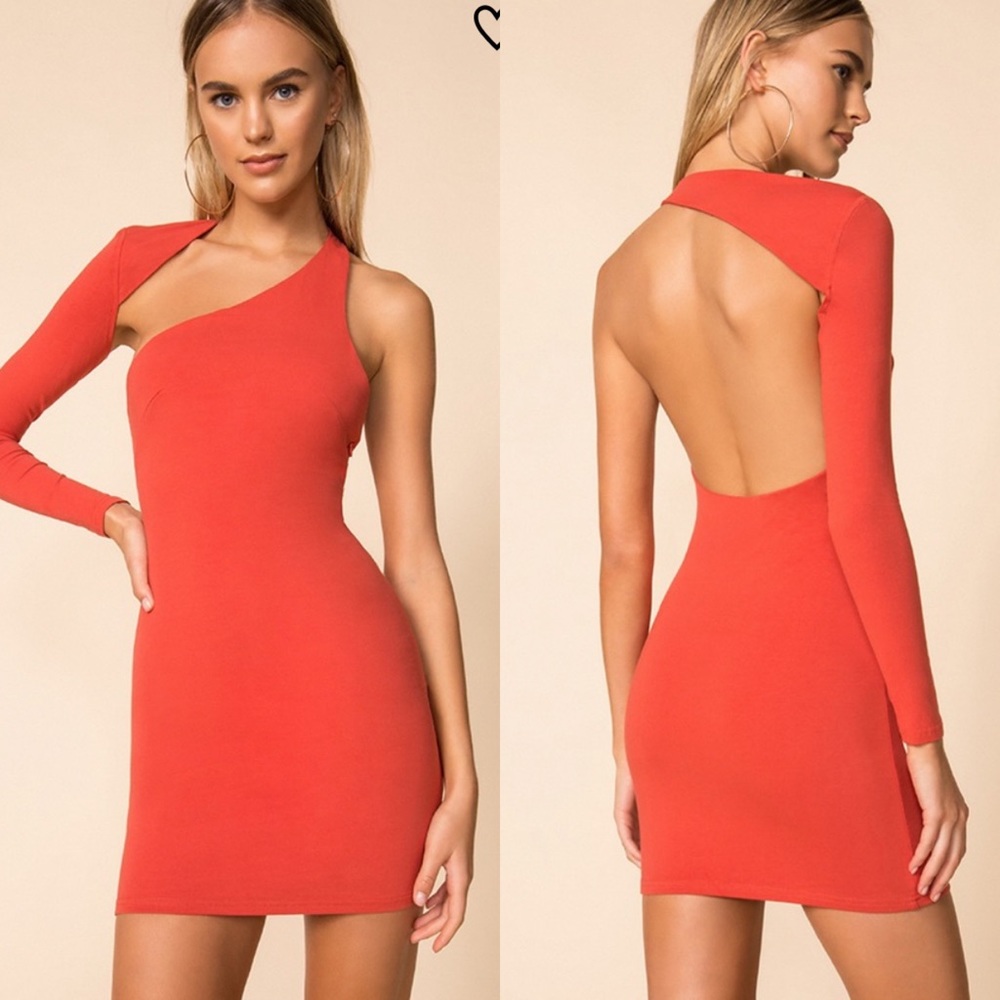 Superdown Gigi one shoulder dress size Small